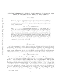 Integral Representation of Subharmonic Functions and Optimal