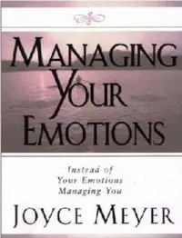 Managing Your Emotions – Joyce Meyer