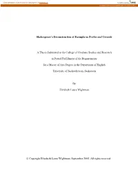 Shakespeare's Deconstruction of Exempla in Troilus and Cressida