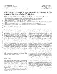Spectroscopy of the Candidate Luminous Blue Variable at the Center