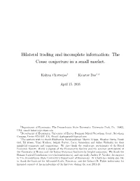 The Coase Conjecture in a Small Market