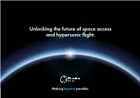 Unlocking the Future of Space Access and Hypersonic Flight