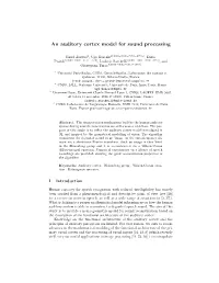 An Auditory Cortex Model for Sound Processing