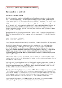 Introduction to Unicode