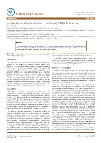 Neutrophils and Inflammation: Unraveling a New Connection