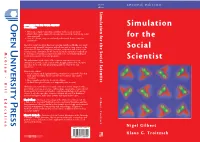 Simulation for the Social Scientist