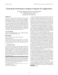 Towards the Performance Analysis of Apache Tez Applications