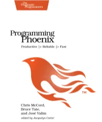 Chris Mccord, Bruce Tate, José Valim — «Programming Phoenix