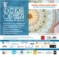 Doors Open Block Party See Inside Cover for Information