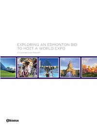 Exploring an Edmonton Bid to Host a World EXPO a Conceptual Report