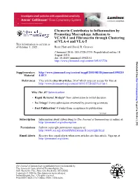 Of VLA-4 and VLA-5 VCAM-1 and Fibronectin Through Clustering Promoting Macrophage Adhesion to Chemerin Contributes to Inflammati