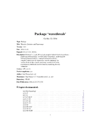 Package 'Wavethresh'