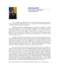 Sergeant First Class Damian J