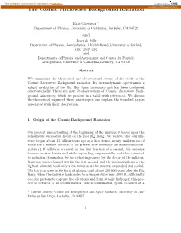 The Cosmic Microwave Background Radiation Provided by CERN Document Server