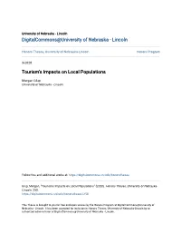 Tourism's Impacts on Local Populations