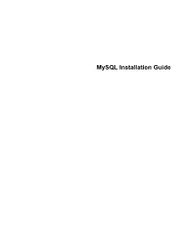 Mysql Installation Guide Abstract