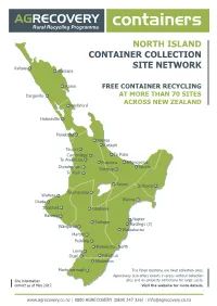 North Island Container Collection Site Network