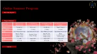 Asian Studies Program Online Summer Program June – July, 2021