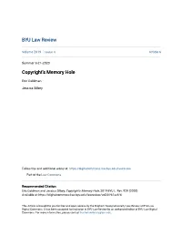 Copyright's Memory Hole