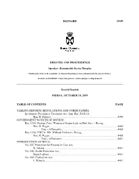 HANSARD 19-59 DEBATES and PROCEEDINGS Speaker