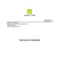 Proposal for Myanmar