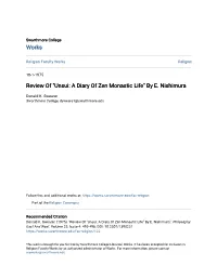 Review Of" Unsui: a Diary of Zen Monastic Life" by E. Nishimura