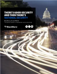 There's Good Security and Then There's National