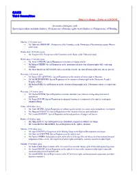 Third Committee Subject to Change – Status As of 20/10/08