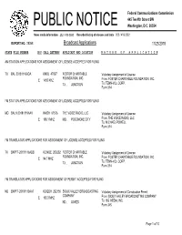 Broadcast Applications 11/23/2018
