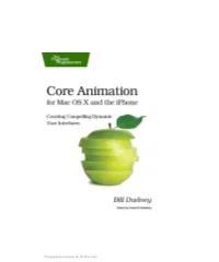 Core Animation for Mac OS X and the Iphone
