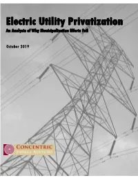 Electric Utility Privatization an Analysis of Why Municipalization Efforts Fail