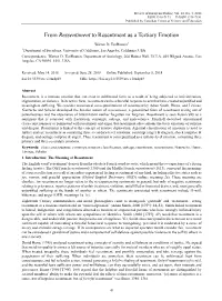 From Ressentiment to Resentment As a Tertiary Emotion