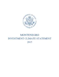 Montenegro Investment Climate Statement