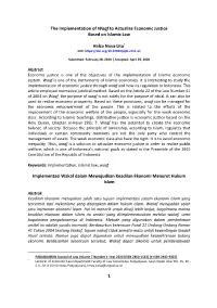 1 the Implementation of Waqf to Actualize