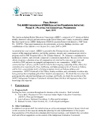 AIHEC Final Report 2010 Indigenous
