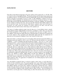 Background Reading on Explosives