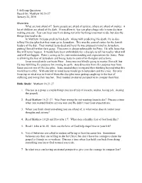 Matthew 16:21-27 January 24, 2016 Overview What Are You Afraid