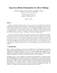 Supervisor-Mode Virtualization for X86 in Vdebug