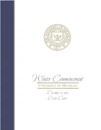 2014 Winter Commencement Program