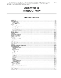 Chapter 12 Productivity