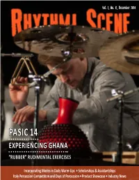 Pasic 14 Experiencing Ghana “Rubber” Rudimental Exercises