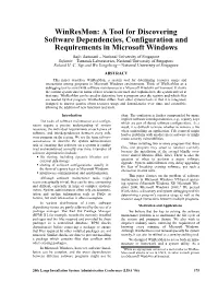 A Tool for Discovering Software Dependencies