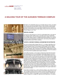 A Walking Tour of the Audubon Terrace Complex