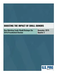 Boosting the Impact of Small Donors