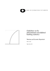 Guidelines to the International Consolidated Banking Statistics