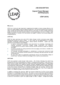 JOB DESCRIPTION Depute Project Manager