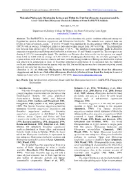 Molecular Phylogenetic Relationship Between and Within the Fruit