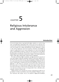 Religious Intolerance and Aggression