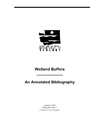 Wetland Buffers ___An Annotated Bibliography
