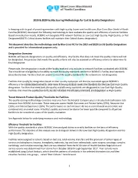 2019 & 2020 Facility Scoring Methodology for Cost & Quality